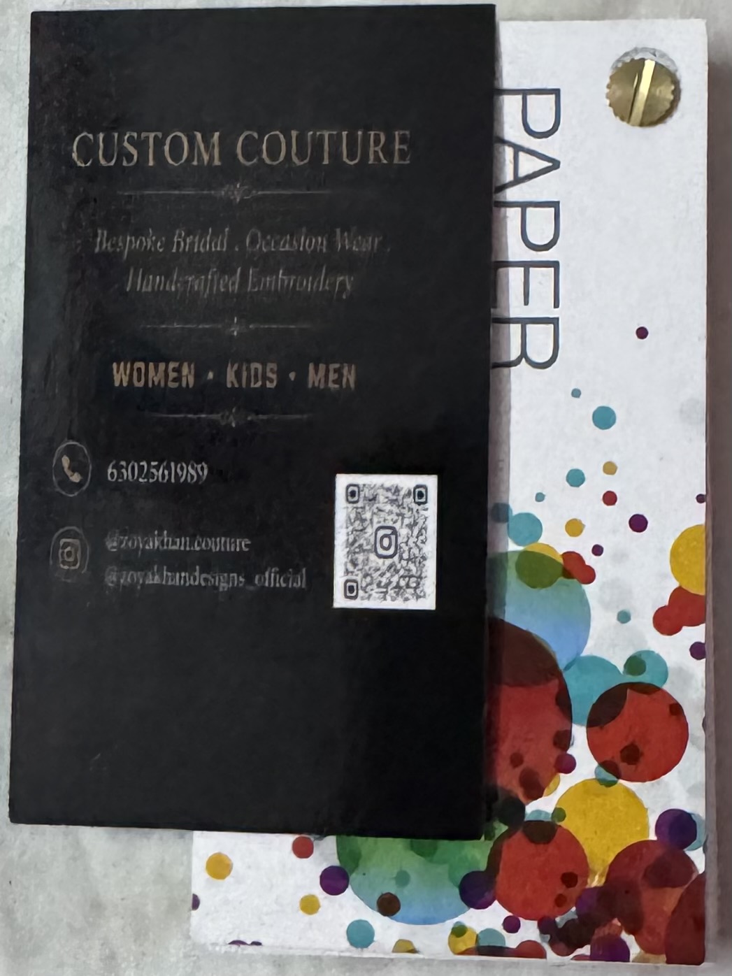 Visiting Cards (Front and Back)