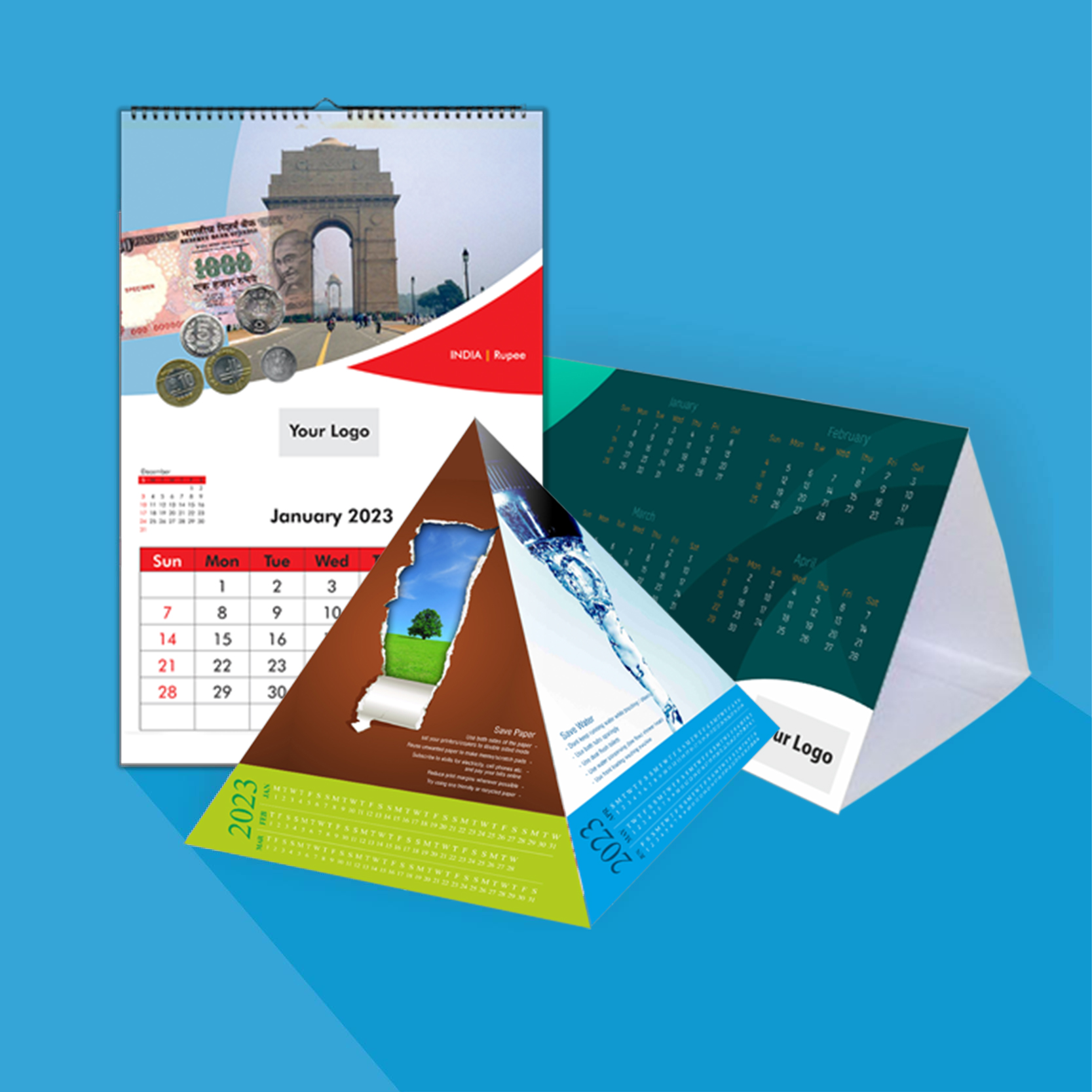 Custom Calendars with Logo and Name