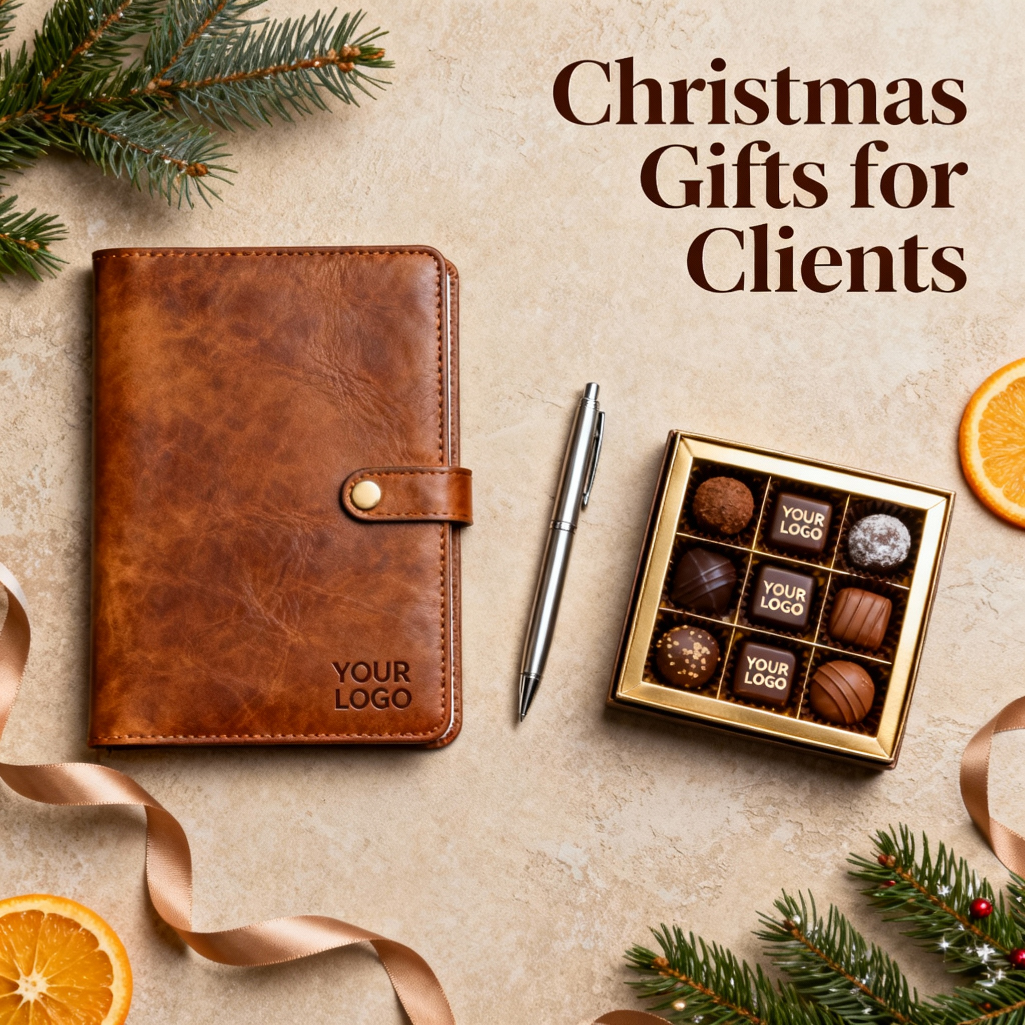 Custom Christmas Gifts for Clients with Logo and Name