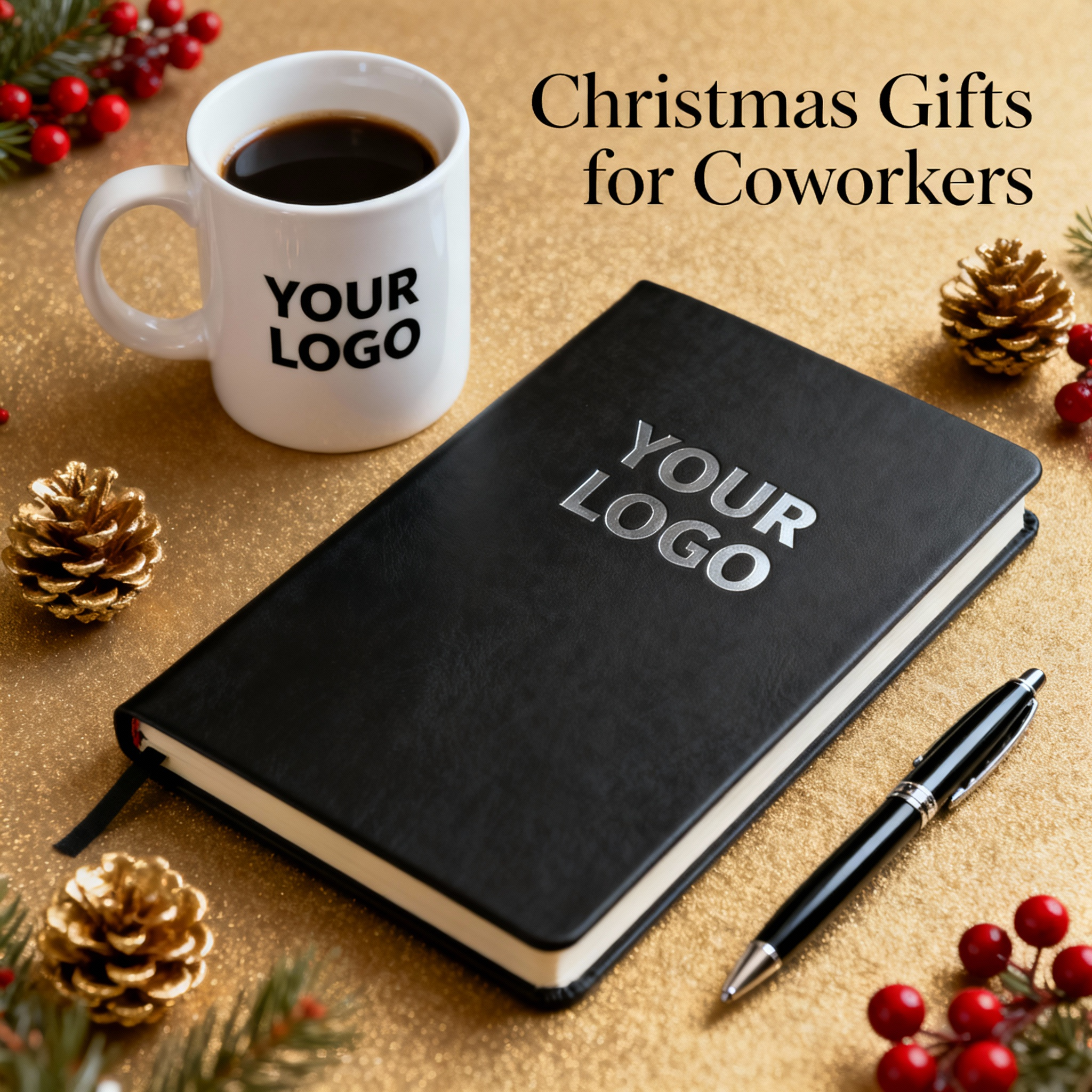 Custom Christmas Gifts for Coworkers with Logo and Name