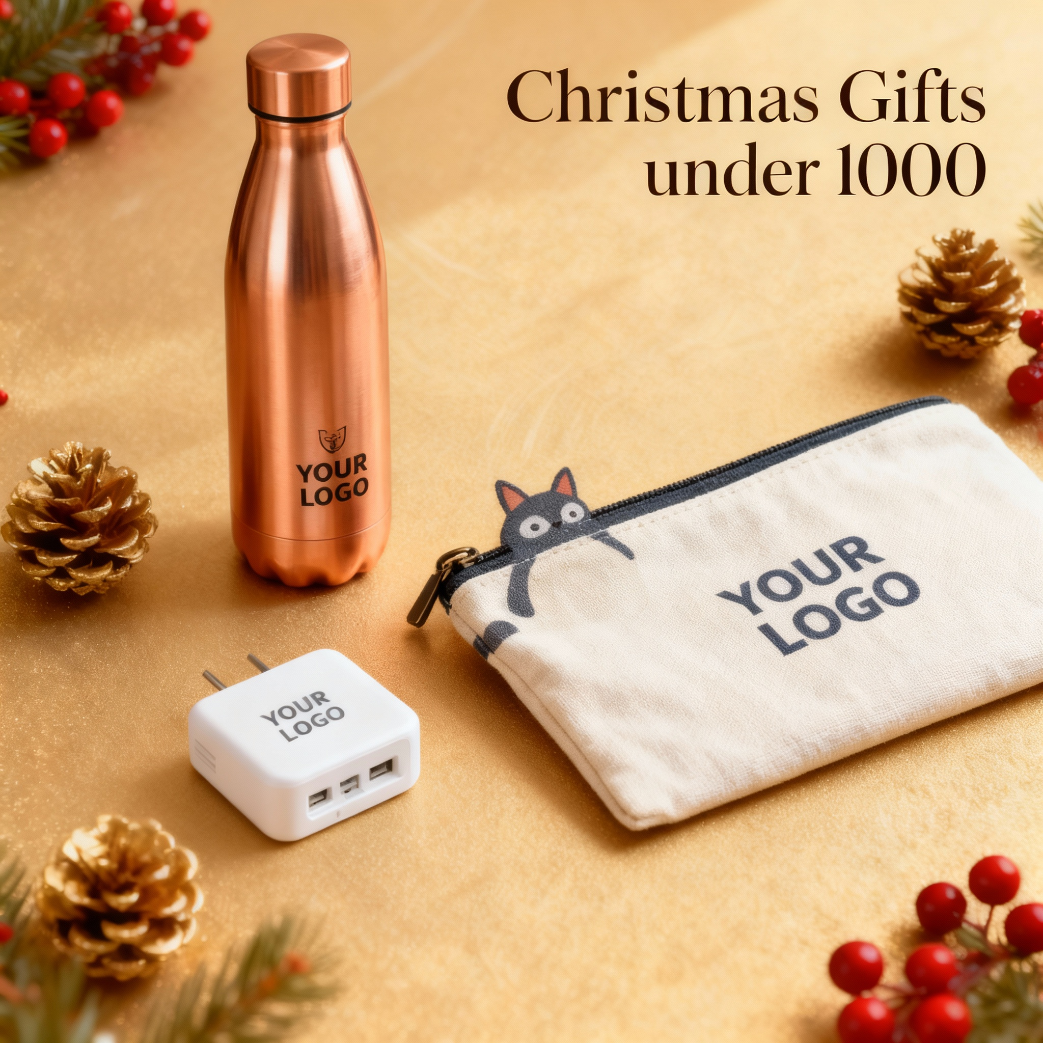 Custom Christmas Gifts Under 1000 with Logo and Name