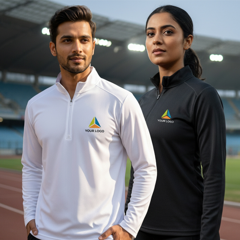 Customised Quarter Zip Jacket with Logo & Name | Buy Personalised