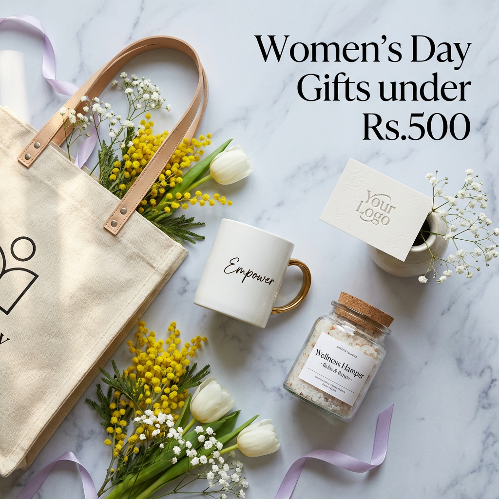 Custom Women's Day Gifts Under Rs. 500 with Logo and Name